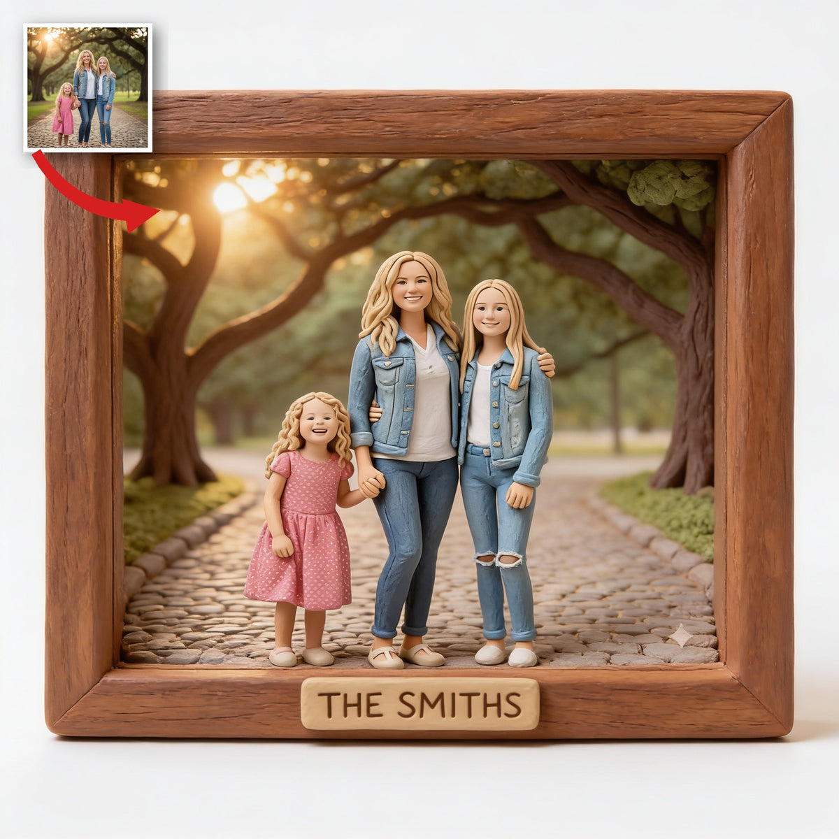 Personalized Custom Photo Single Mom Family Custom Shaped Acrylic Plaque Keepsake Gift