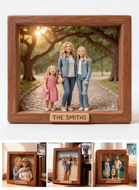 Personalized Custom Photo Single Mom Family Custom Shaped Acrylic Plaque Keepsake Gift