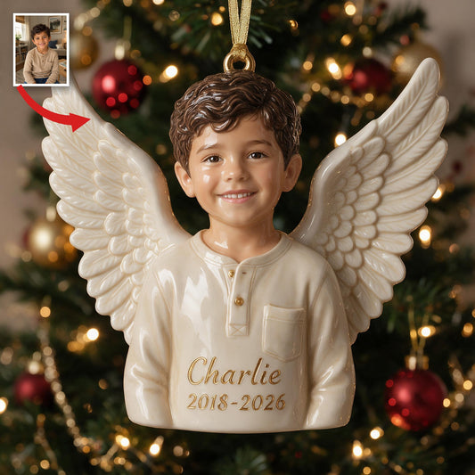 Ornement Mémorial 3D Personnalisé Noël Petit Garçon Latino