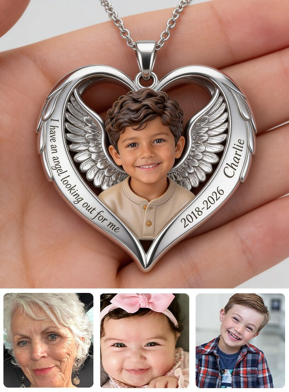 Personalized Memorial Latino Little Boy Heart Pendant Necklace Keepsake Gift