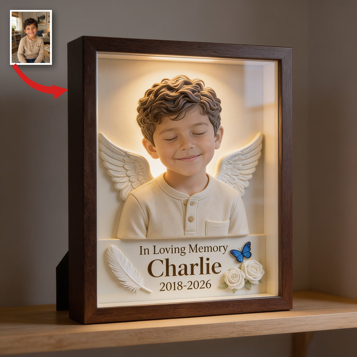Personalized In Loving Memory Latino Little Boy Memorial Acrylic Plaque
