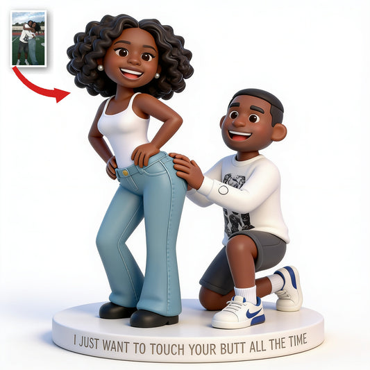 Personalized Custom Photo Black Couple Funny Shaped Acrylic Plaque Couple Gift