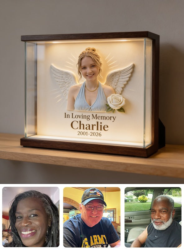 Personalized In Loving Memory Woman LED Memorial Acrylic Plaque Keepsake