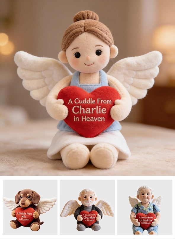 Personalized Memorial Angel Woman Shaped Pillow Bereavement Sympathy Gift