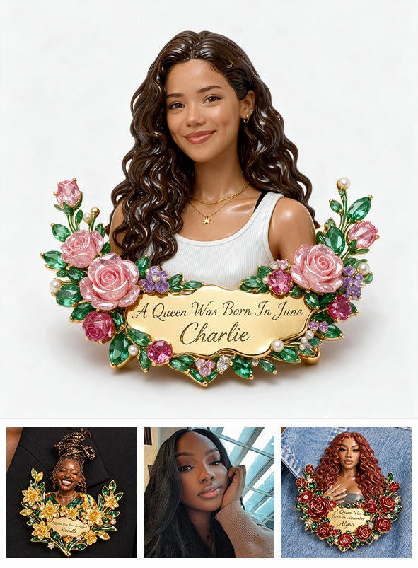 Personalized 21st Birthday Latina Woman 3D Embossed Enamel Pin Birthday Gift