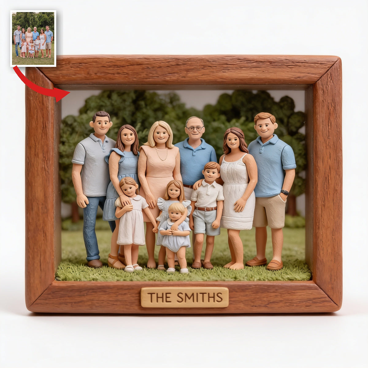 Personalized Custom Photo Big Family Custom Shaped Acrylic Plaque Keepsake Gift