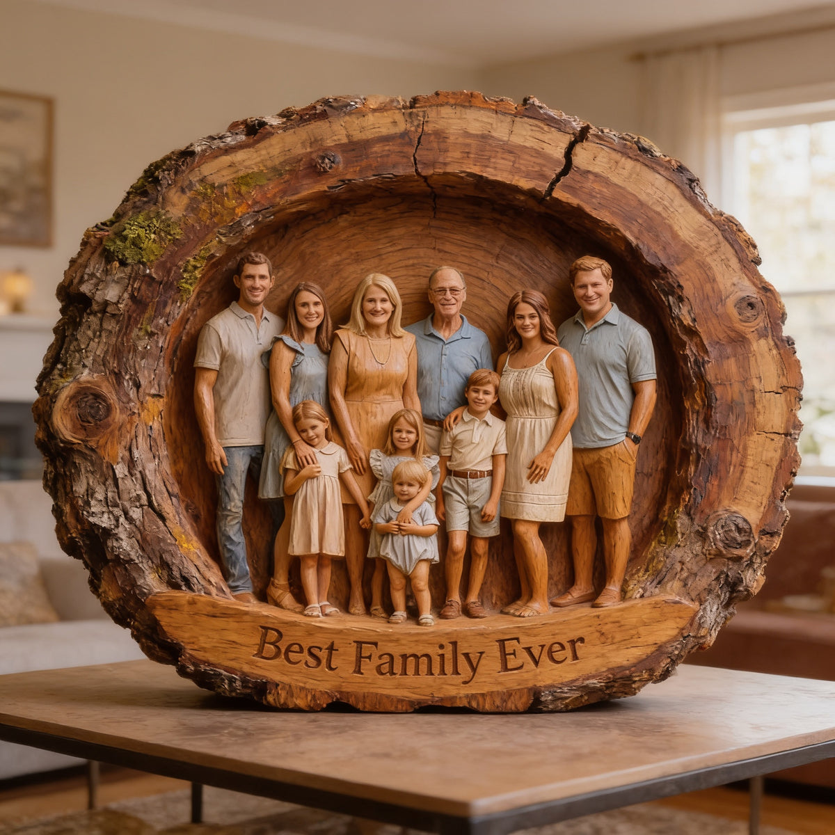 Personalized Big Family Custom Shaped Acrylic Plaque Best Family Ever Home Decor Gift