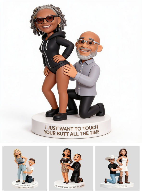 Personalized Custom Photo Middle-Aged Black Couple Custom Shaped Acrylic Plaque Funny Couple Gift