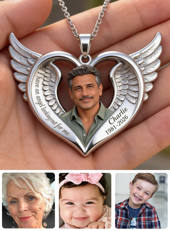 Personalized Middle-Aged Latino Man Memorial Pendant Necklace Dad Husband Keepsake