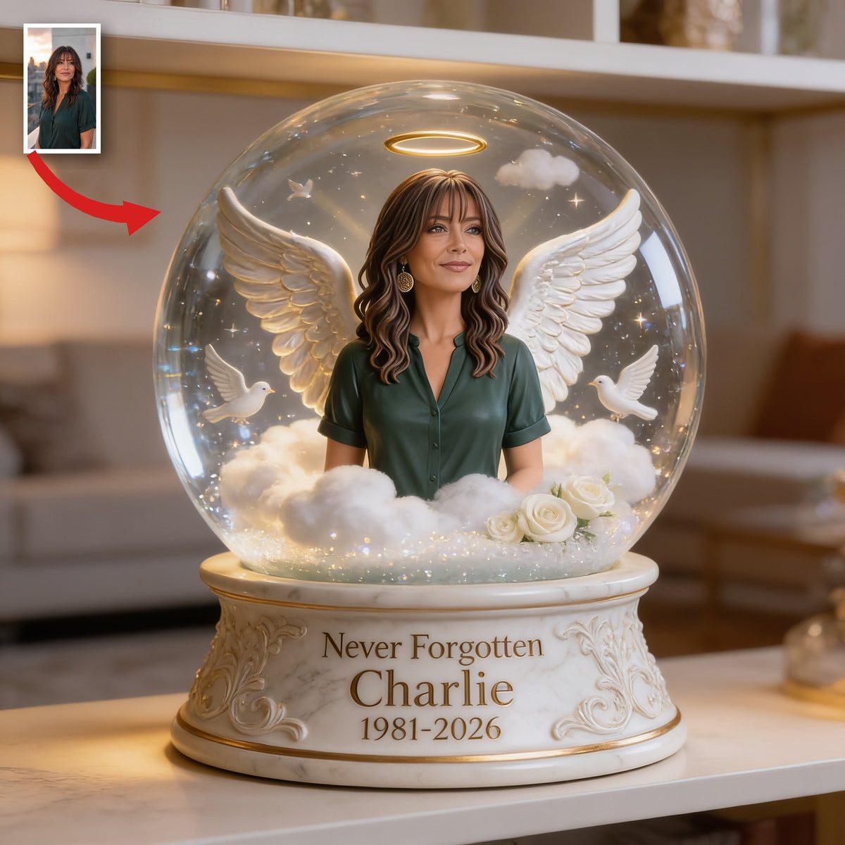 Personalized Memorial Middle-Aged Latina Woman Custom Acrylic Plaque Sympathy Gift for Mom Wife