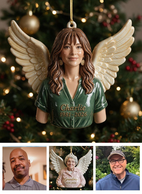 Personalized Christmas Middle-Aged Latina Woman Memorial 3D Ornament Keepsake