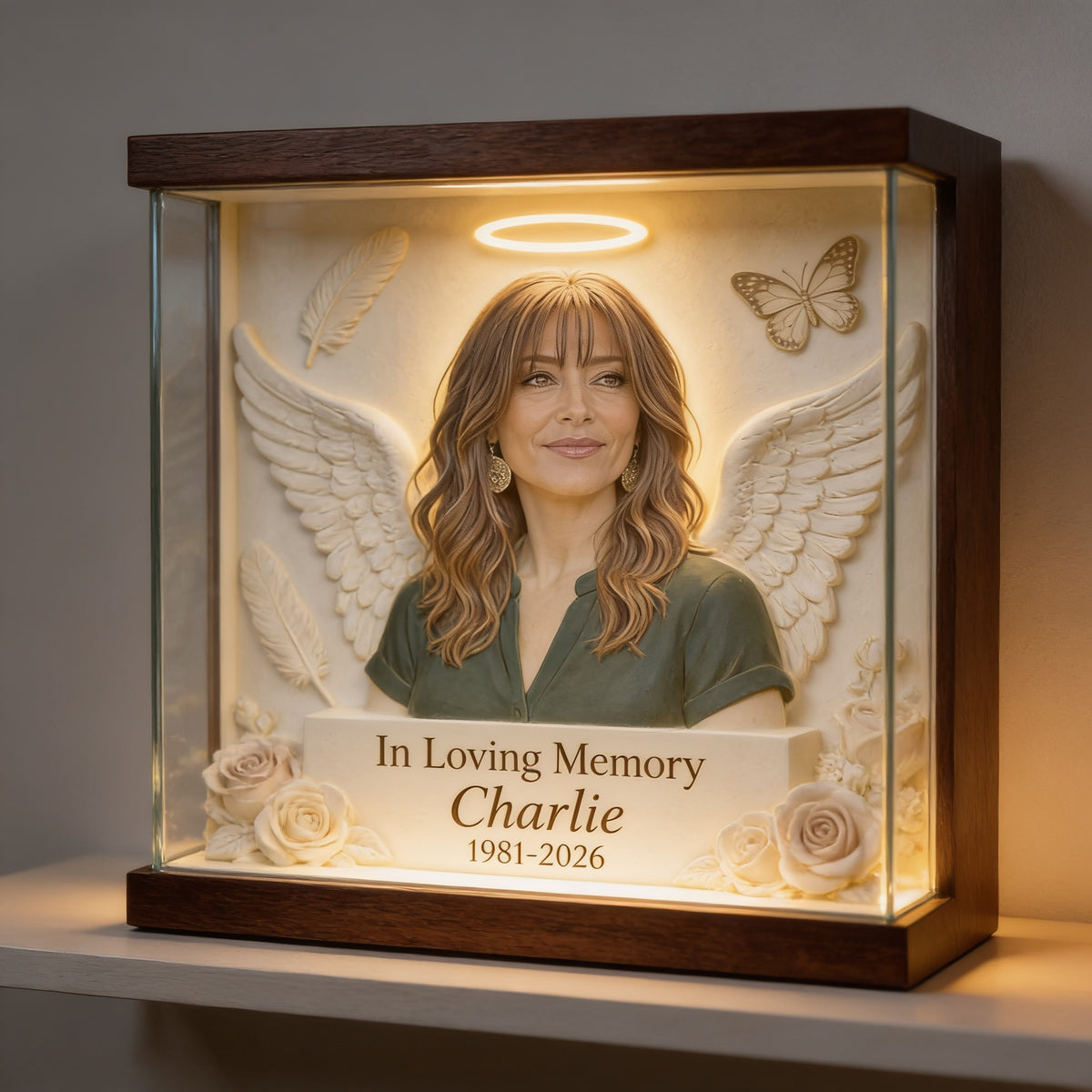 Personalized In Loving Memory Middle-Aged Latina Woman Memorial Acrylic Plaque Mom Wife Keepsake
