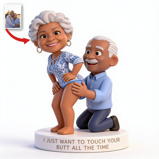 Personalized Custom Photo Older Black Couple Funny Acrylic Plaque Couple Gift