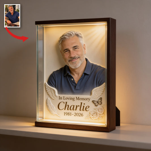 Plaque Acrylique Personnalisée en Mémoire d'un Homme d'Âge Moyen pour Papa ou Mari