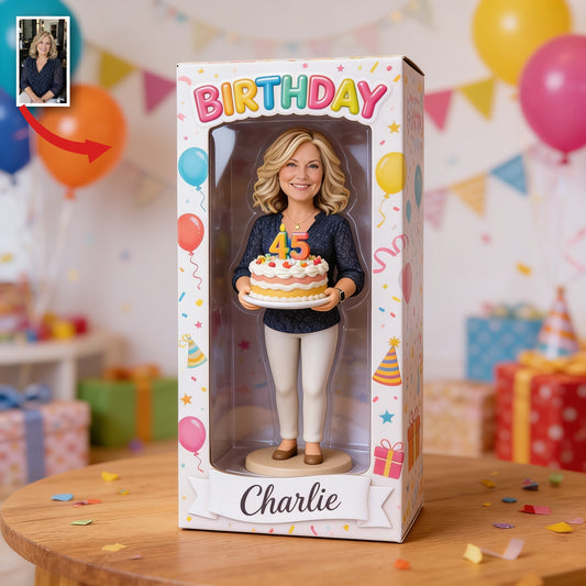 Coffret d'affichage en acrylique personnalisé pour le 45e anniversaire d'une femme d'âge moyen