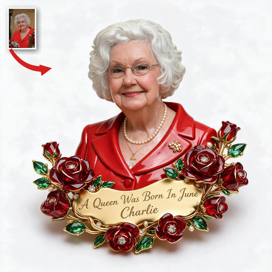 Broche en Émail Personnalisée 70e Anniversaire Femme Âgée Cadeau Grand-mère