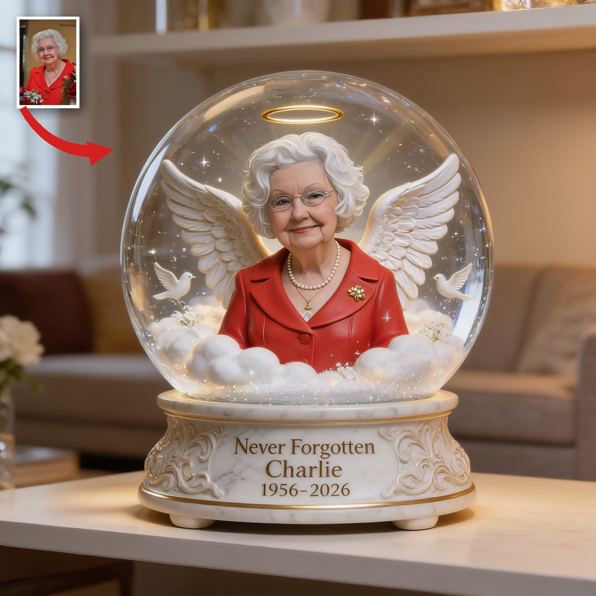 Personalized Memorial Older Woman Grandma Acrylic Plaque Sympathy Gift
