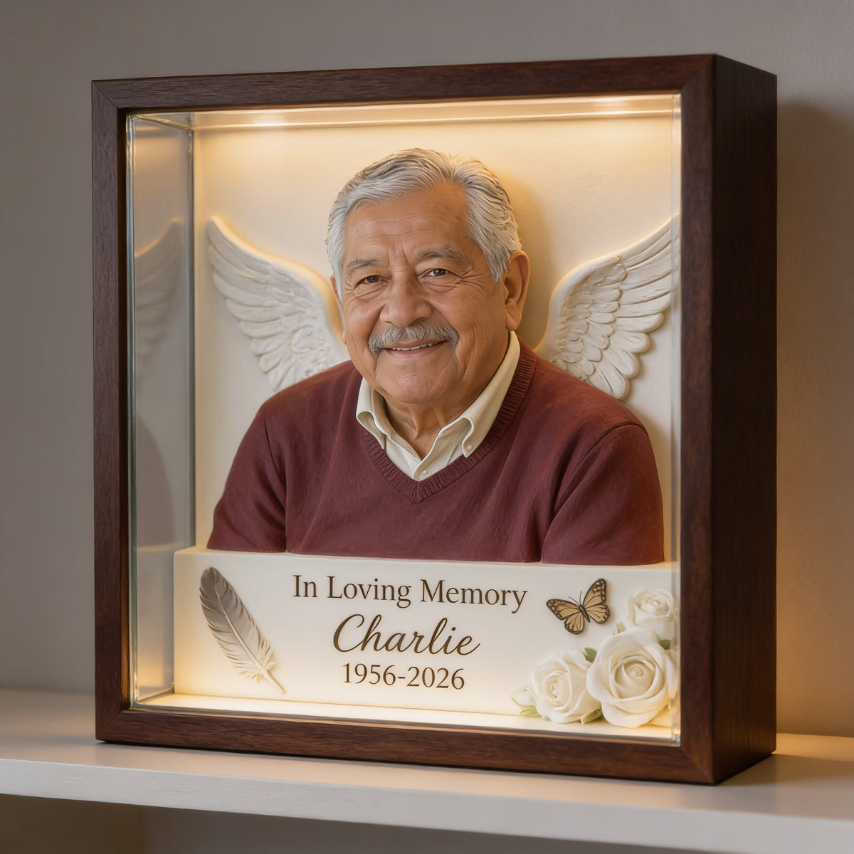 Personalized In Loving Memory Older Latino Man Grandpa Custom Acrylic Plaque