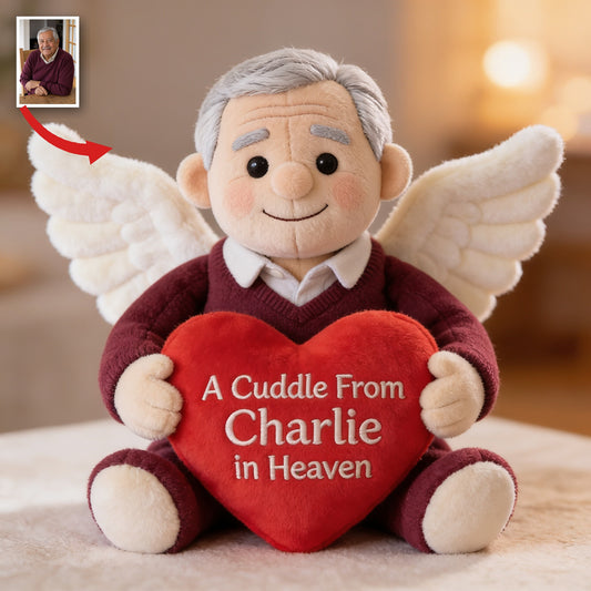 Personalized Older Latino Man Grandfather Memorial Shaped Pillow Sympathy Gift