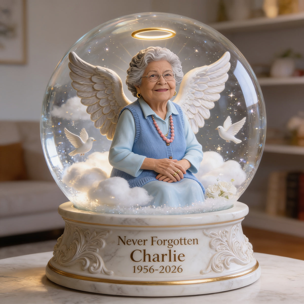 Personalized Sympathy Memorial Older Latina Woman Grandma Custom Shaped Acrylic Plaque Gift