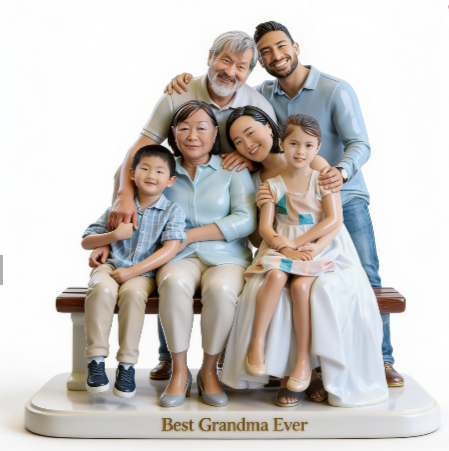 Custom  Best Grandma Ever Any Photo - Custom Grandma and Family Generations Personalized Shaped Acrylic Plaque Keepsake Gift Home Living Room Decor Display