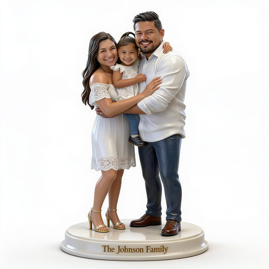 Custom Latin Mother and Family Desk Sign Personalized Parents and Daughter Portrait Luxury Home Decor Statue Anniversary Gift
