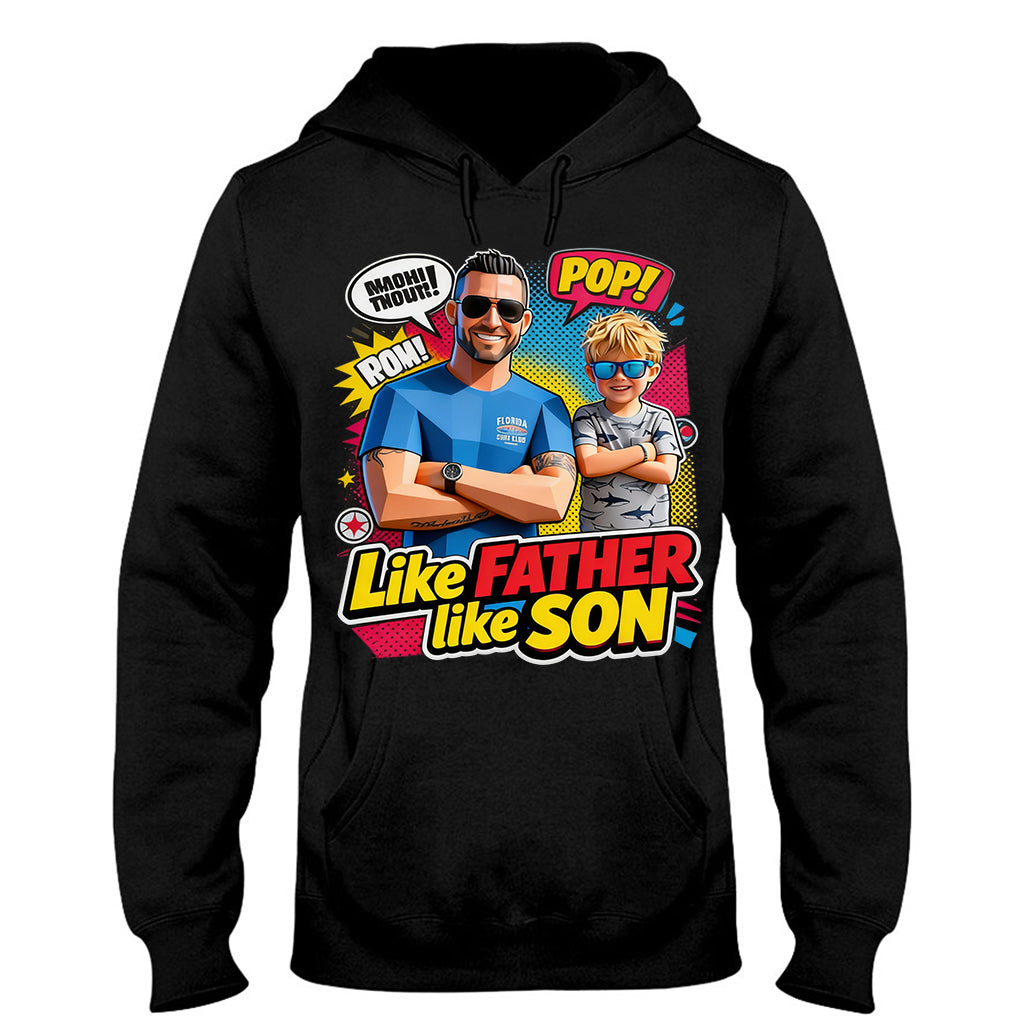 Cadeau Style Popart - T-shirt et Sweat à Capuche Personnalisés pour Papa