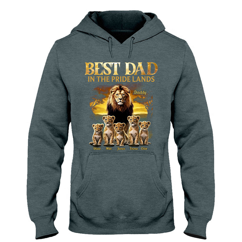 Best Dad In The Pride Lands - Personalized Father T-shirt And Hoodie