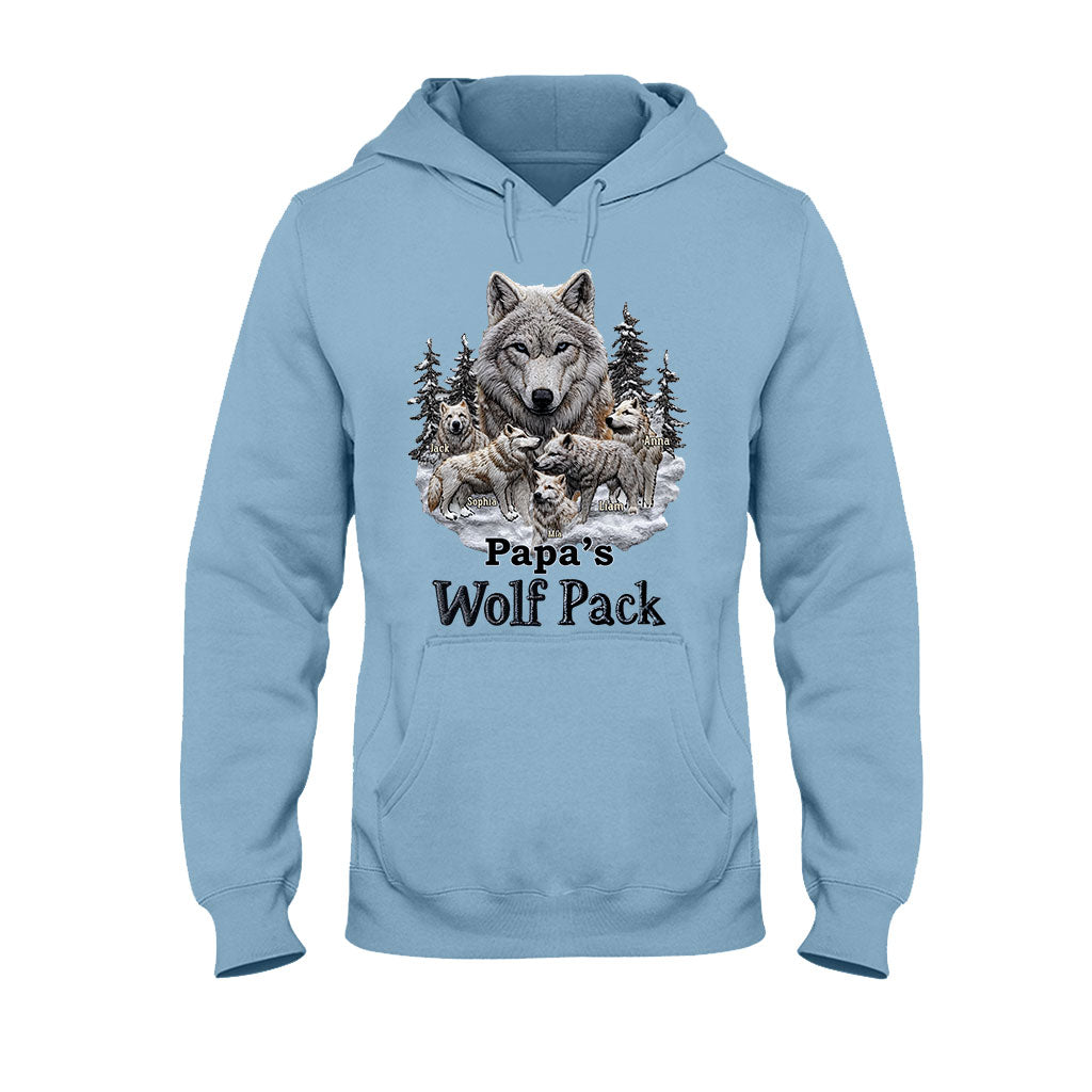 Papa's Wolf Pack - Personalized Father T-shirt And Hoodie
