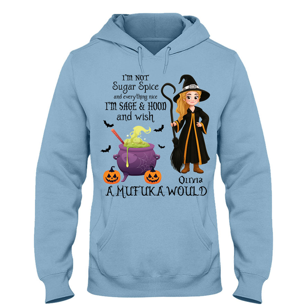 Je ne suis pas du sucre, des épices et tout ce qui est gentil - T-shirt et sweat à capuche de sorcière personnalisés