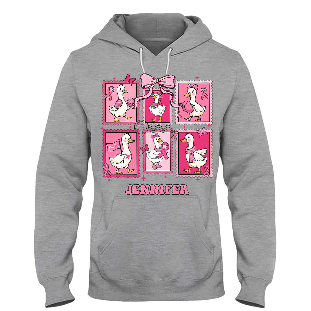 En octobre, on porte du rose - T-shirt et sweat à capuche personnalisés pour la sensibilisation au cancer du sein