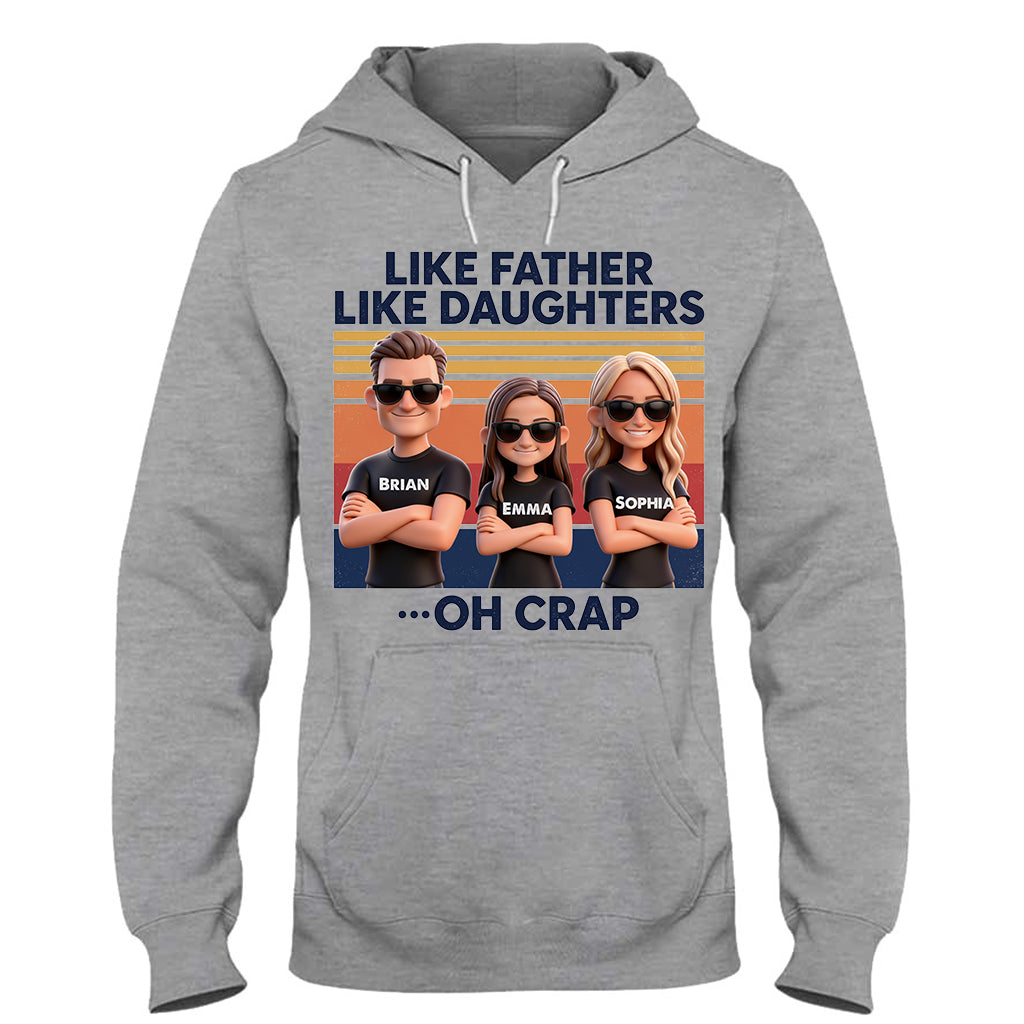 Like Father Like Daughter - Personalized Father T-shirt And Hoodie