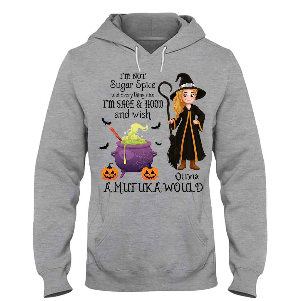 Je ne suis pas du sucre, des épices et tout ce qui est gentil - T-shirt et sweat à capuche de sorcière personnalisés