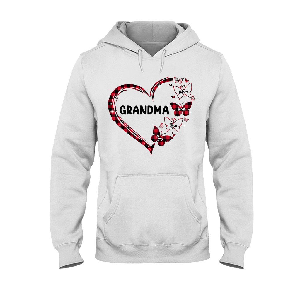 Grand-mère Papillon - Cadeau pour grand-mère, maman - T-shirt et sweat à capuche personnalisés