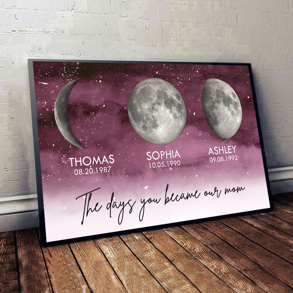 Les jours où tu es devenue notre maman - Toile et affiche personnalisées pour maman