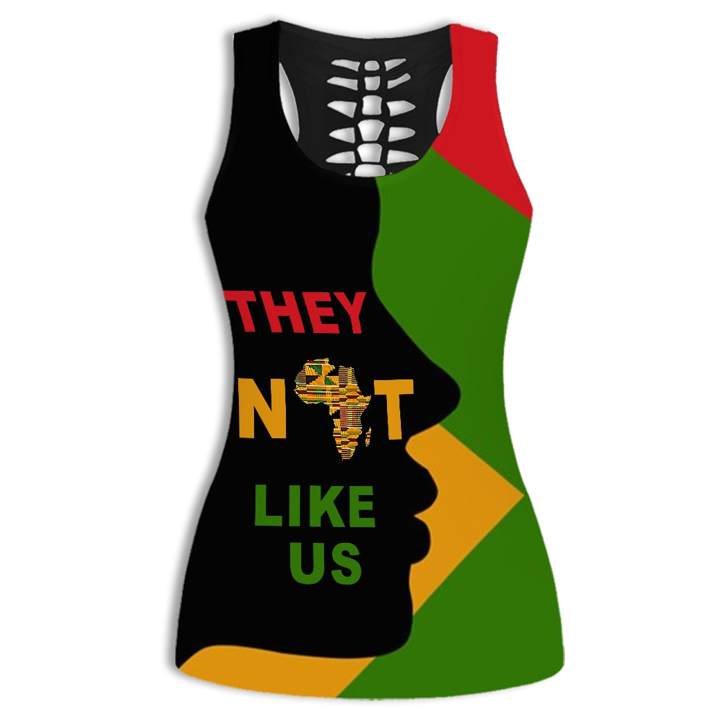 They Not Like Us - Personalized Juneteenth Hollow Tank Top and Leggings