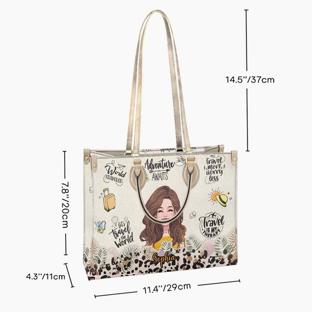 Travel More, Worry Less - Personalized Travelling Leather Handbag
