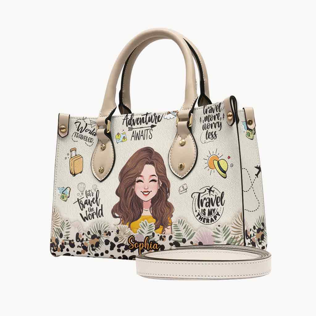 Travel More, Worry Less - Personalized Travelling Leather Handbag