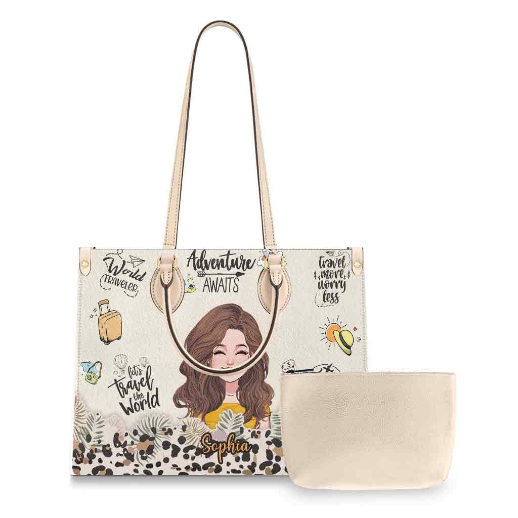 Travel More, Worry Less - Personalized Travelling Leather Handbag