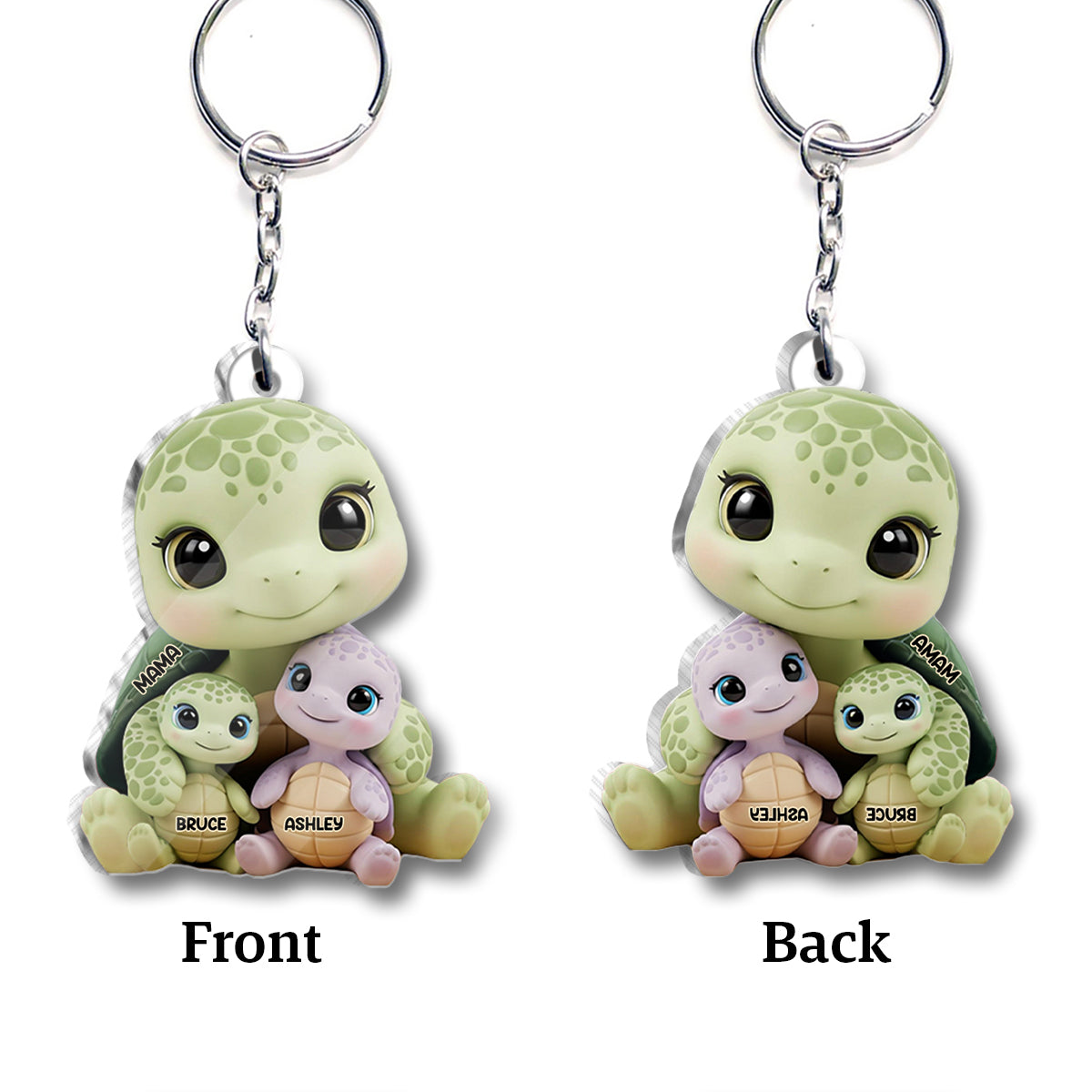 Nous t'aimons - Porte-clés personnalisé pour maman - Forme unique