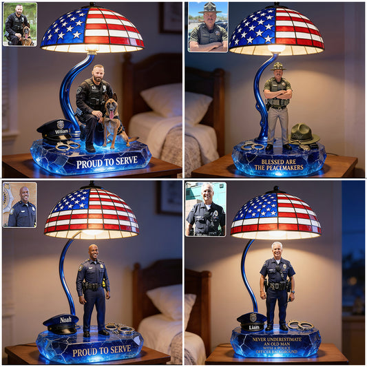 Officier de Police - Lampe de Nuit LED Acrylique Personnalisée