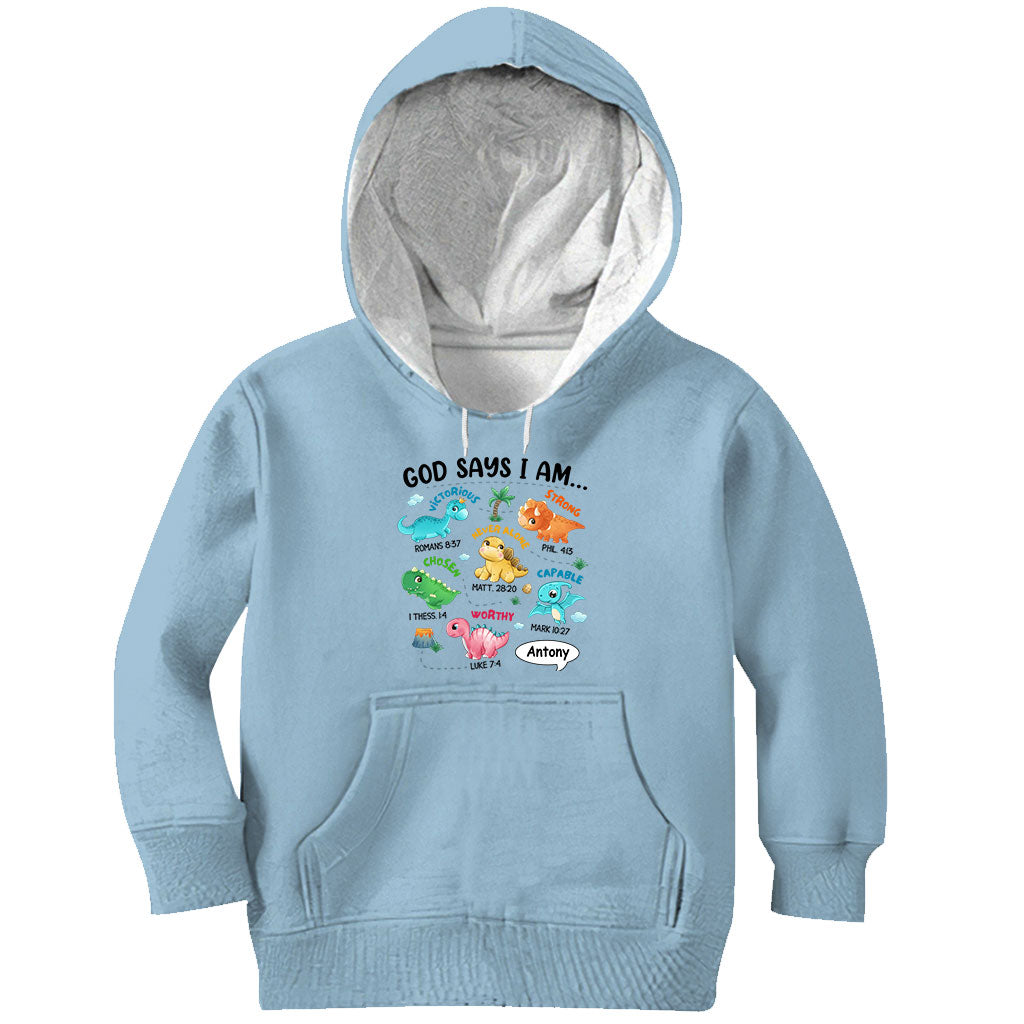 Pour mon petit-fils, je suis un dinosaure - T-shirt et sweat à capuche personnalisés pour petit-fils