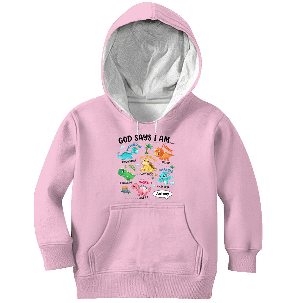 Pour mon petit-fils, je suis un dinosaure - T-shirt et sweat à capuche personnalisés pour petit-fils