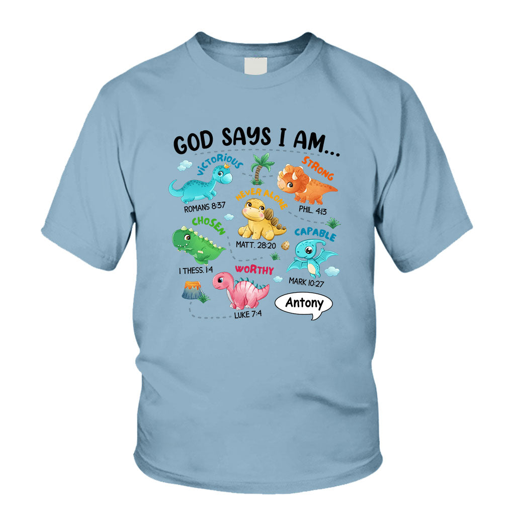 Pour mon petit-fils, je suis un dinosaure - T-shirt et sweat à capuche personnalisés pour petit-fils