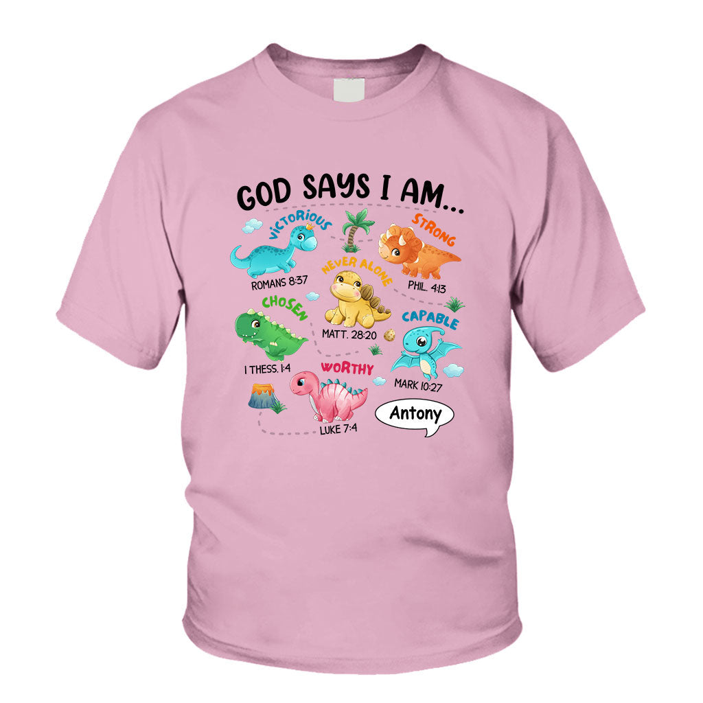 Pour mon petit-fils, je suis un dinosaure - T-shirt et sweat à capuche personnalisés pour petit-fils