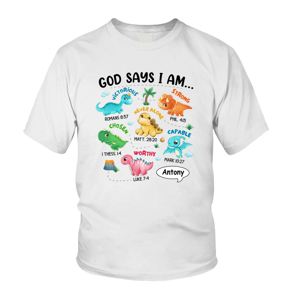 Pour mon petit-fils, je suis un dinosaure - T-shirt et sweat à capuche personnalisés pour petit-fils