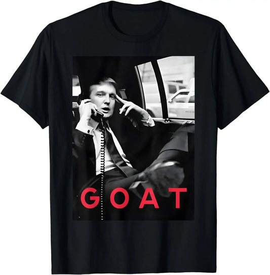 T-shirt graphique « Goat Vote Trump 2024 » (Soutien aux Républicains et à l'Amérique) - Vêtements streetwear pour hommes - Sweat à capuche