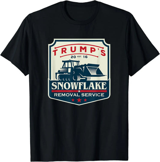 Service d'enlèvement des flocons de neige de Trump - T-shirt humoristique Donald Trump 2024, streetwear, t-shirts pour hommes, t-shirt et sweat à capuche