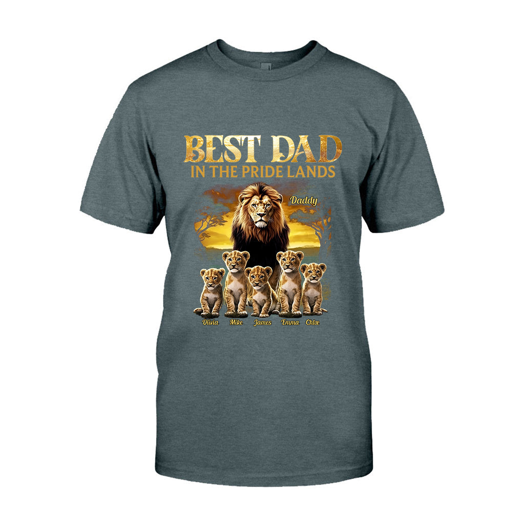 Best Dad In The Pride Lands - Personalized Father T-shirt And Hoodie