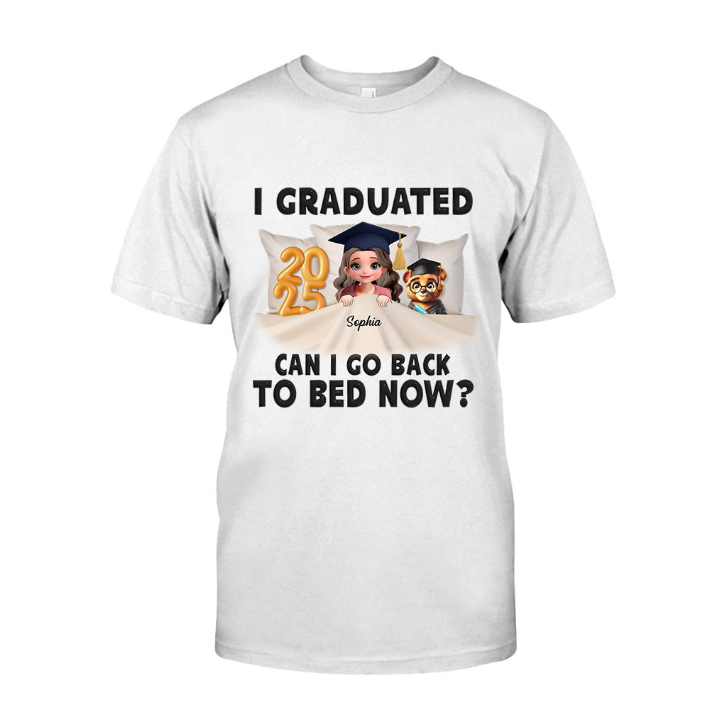 J'ai obtenu mon diplôme ! Je peux retourner me coucher maintenant ? - T-shirt et sweat à capuche personnalisés pour la remise des diplômes